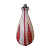 Pied de lampe ancien en verre soufflé