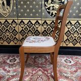 Suite of 8 English-style chairs with points
