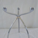 Chrome and blue seventies candlestick