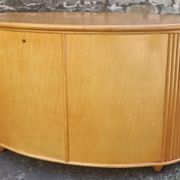 Wood, bamboo and rattan chest of drawers, Cerda, vintage, 80s