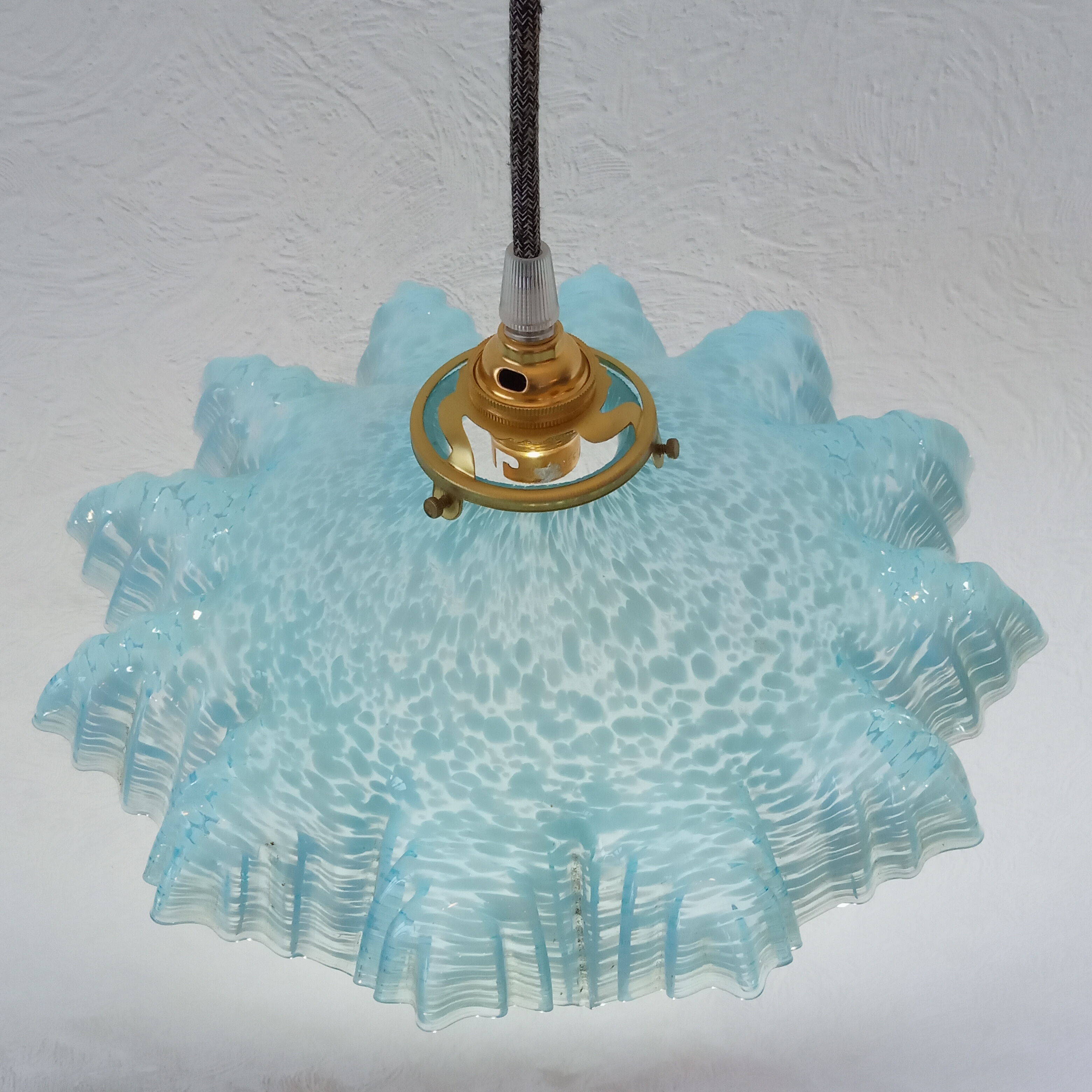 Blue opaline hanging reelectrified