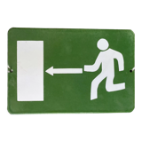 Arrow emergency exit vintage europe industrial enamel sign decoration man cave