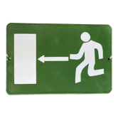 Arrow emergency exit vintage europe industrial enamel sign decoration man cave