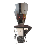 Vintage hairdresser's dressing table from the 50s rockabilly Formica barber