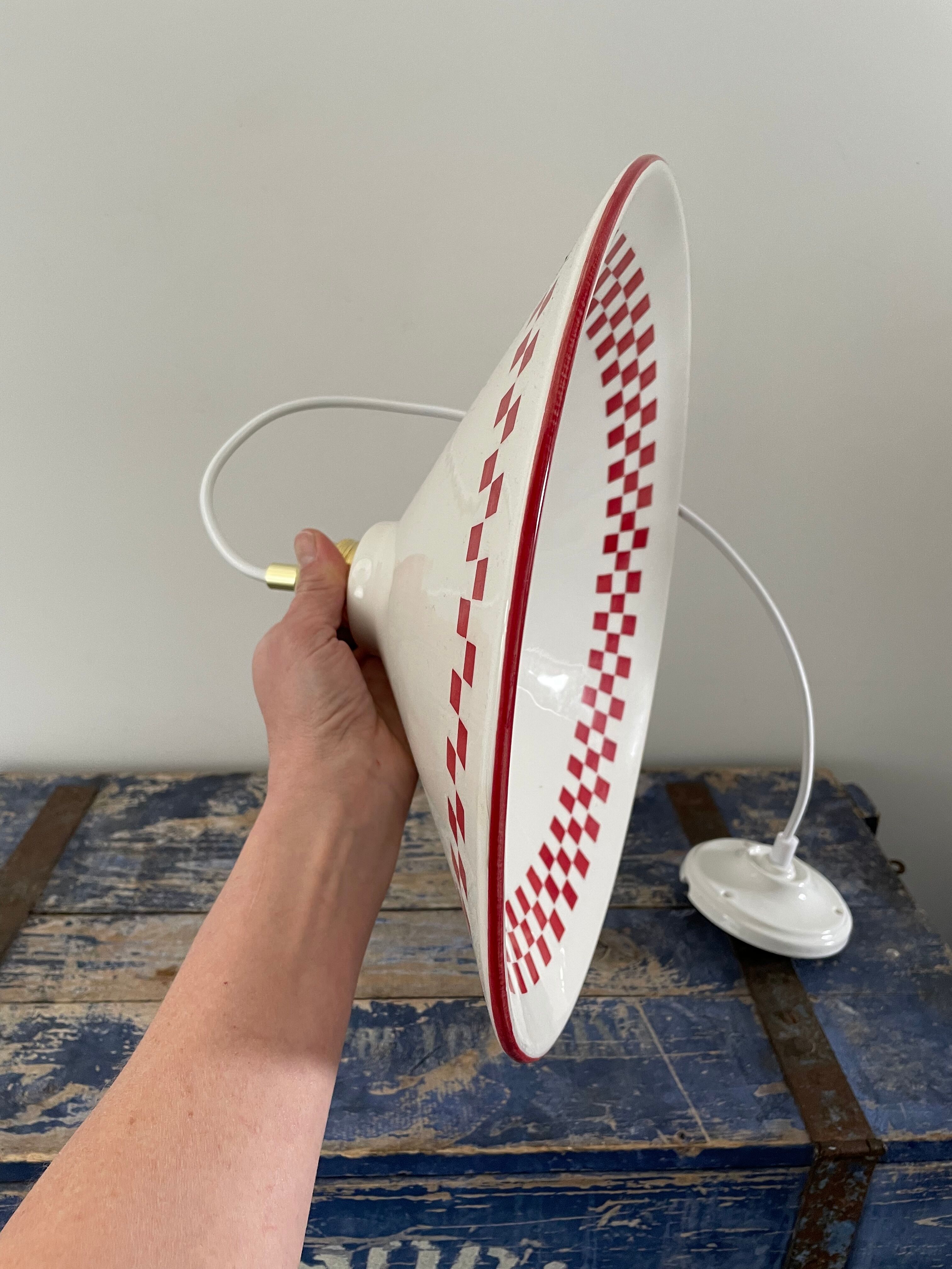 Vintage ceramic pendant lamp