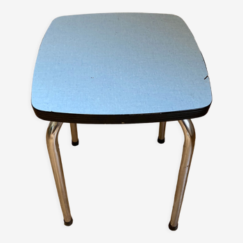 Blue Formica stool