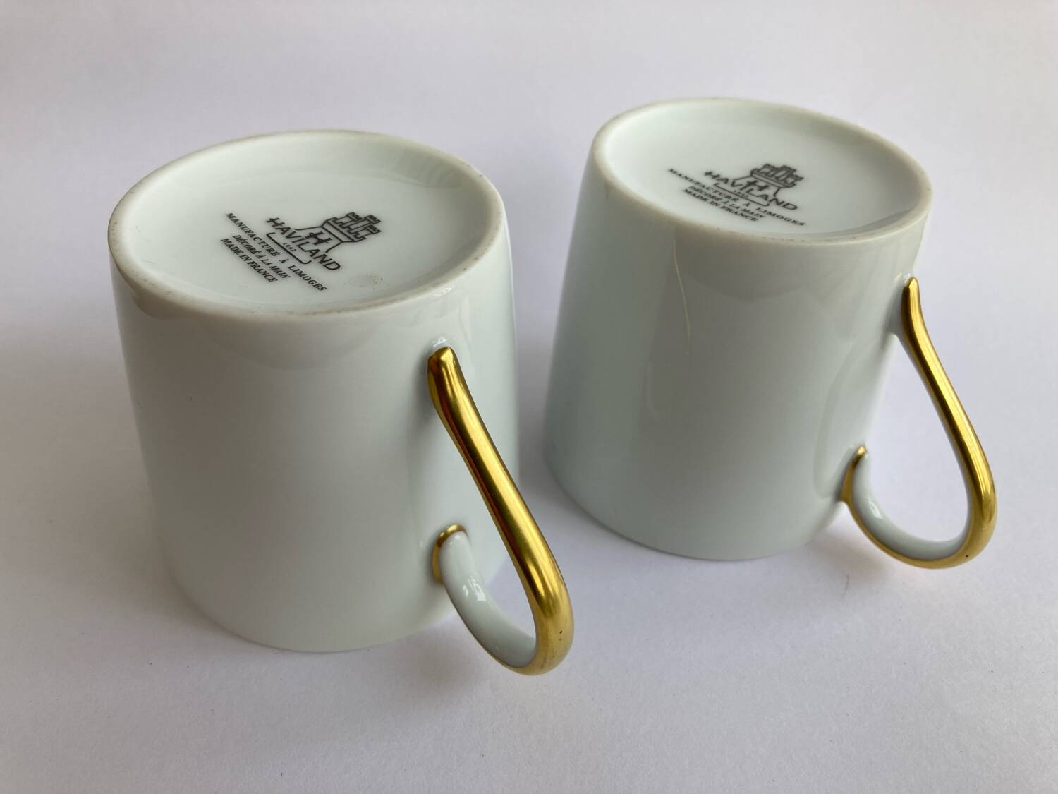 2 Limoges Haviland Stanislas model coffee cups (?)
