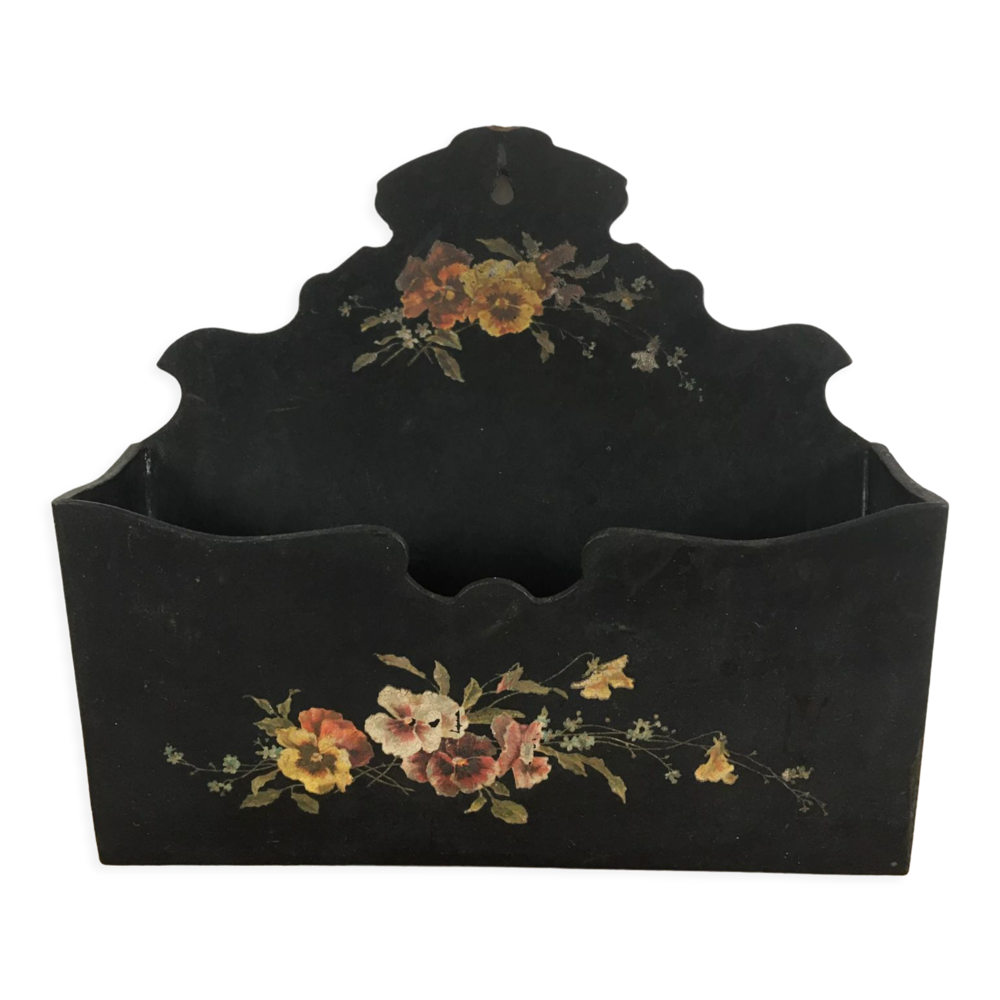 Napoleon III mail rack in boiled cardboard