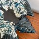 Void pocket vintage shell cut glazed ceramic