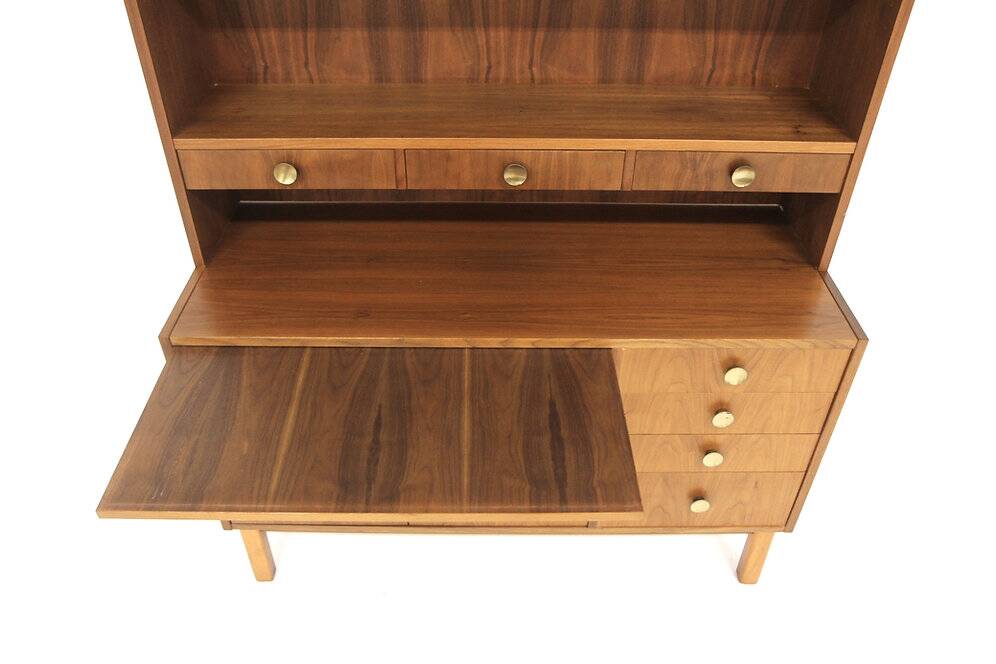 Scandinavian walnut secretary desk, Sweden, 1960