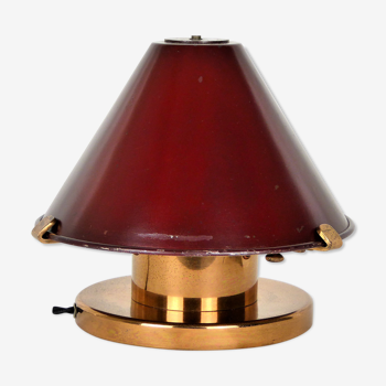 Table lamp metal laked and copper 1940