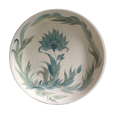 Assiette décor floral signé