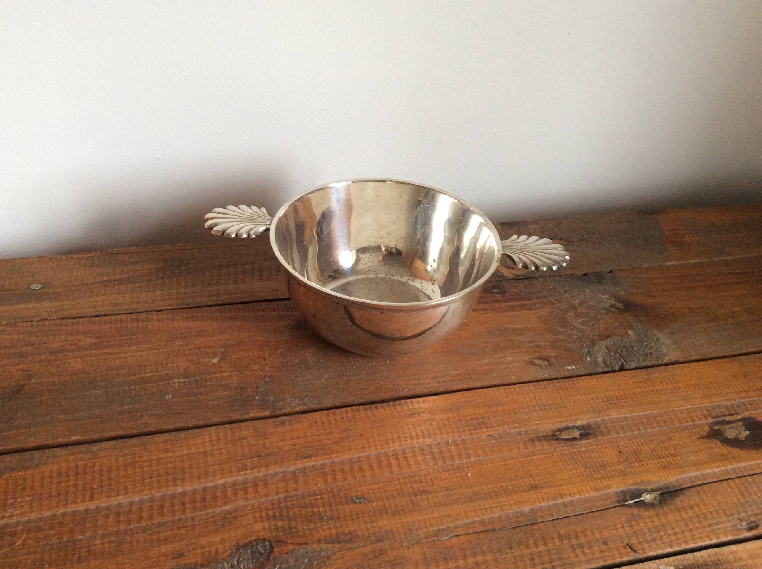 Silver metal bowl