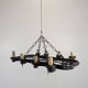 Renaissance style wrought iron chandelier