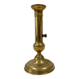 Ancien bougeoir en laiton avec poussoir binet