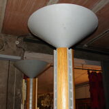Floor lamp PHILIPS wood and Grey painted steel around 1970