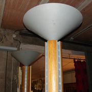 PHILIPS floor lamp, wood and grey painted steel, circa 1970