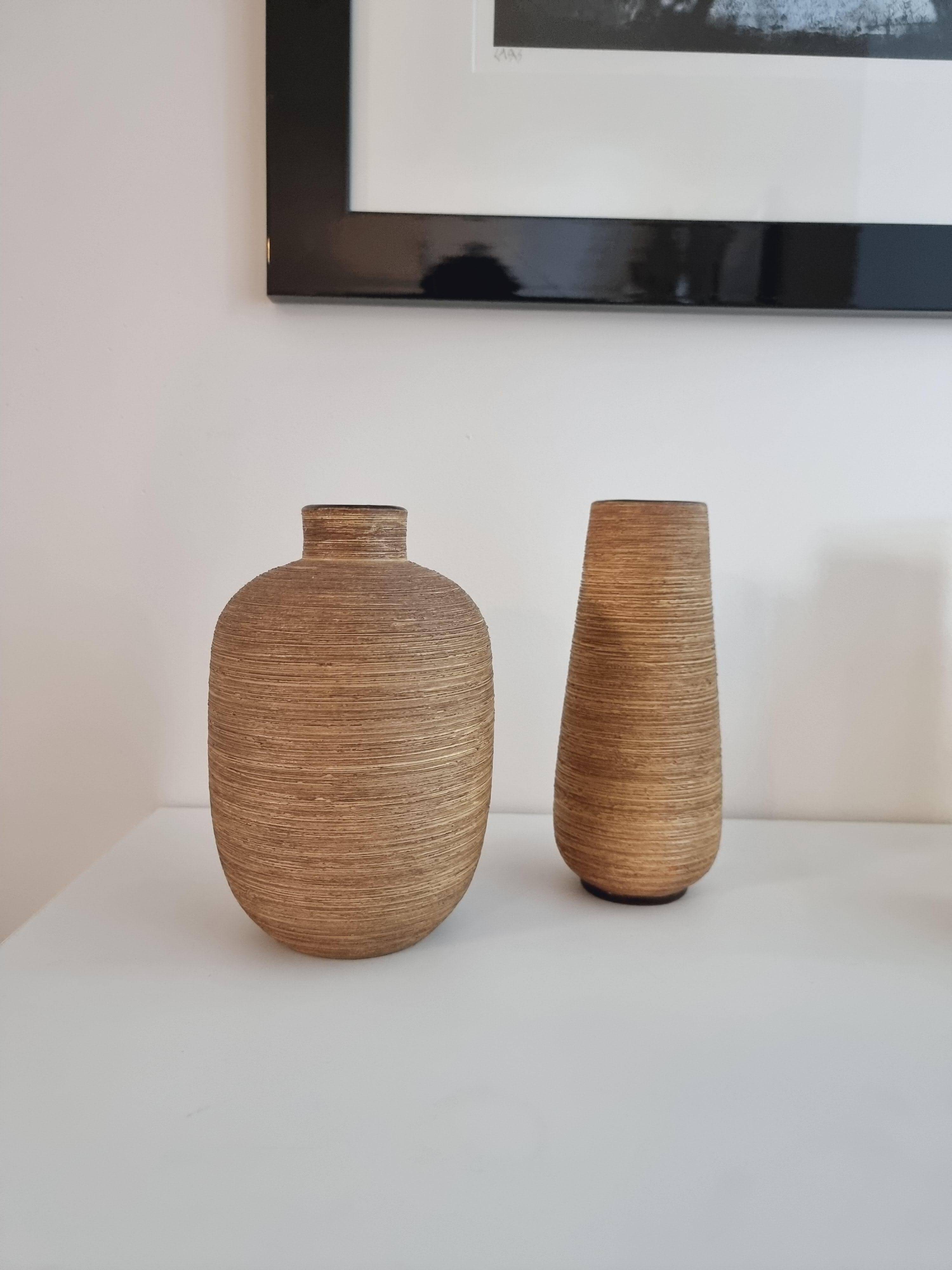 Set of two ceramic vases by Greta Runeborg for Ekeby, Scandinavian Modern