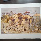 Les champs - hand-signed numbered lithograph - max savy - 48/100