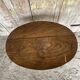 Table Appoint Guéridon Oval Ancien Bois Tourné Vintage #E327