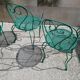 Suite de 4 fauteuils de jardin années 60
