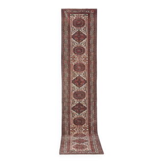 Tapis vintage turc de oushak tissé à la main 90x414 cm