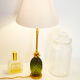 Pineapple lamp brass glass 60s