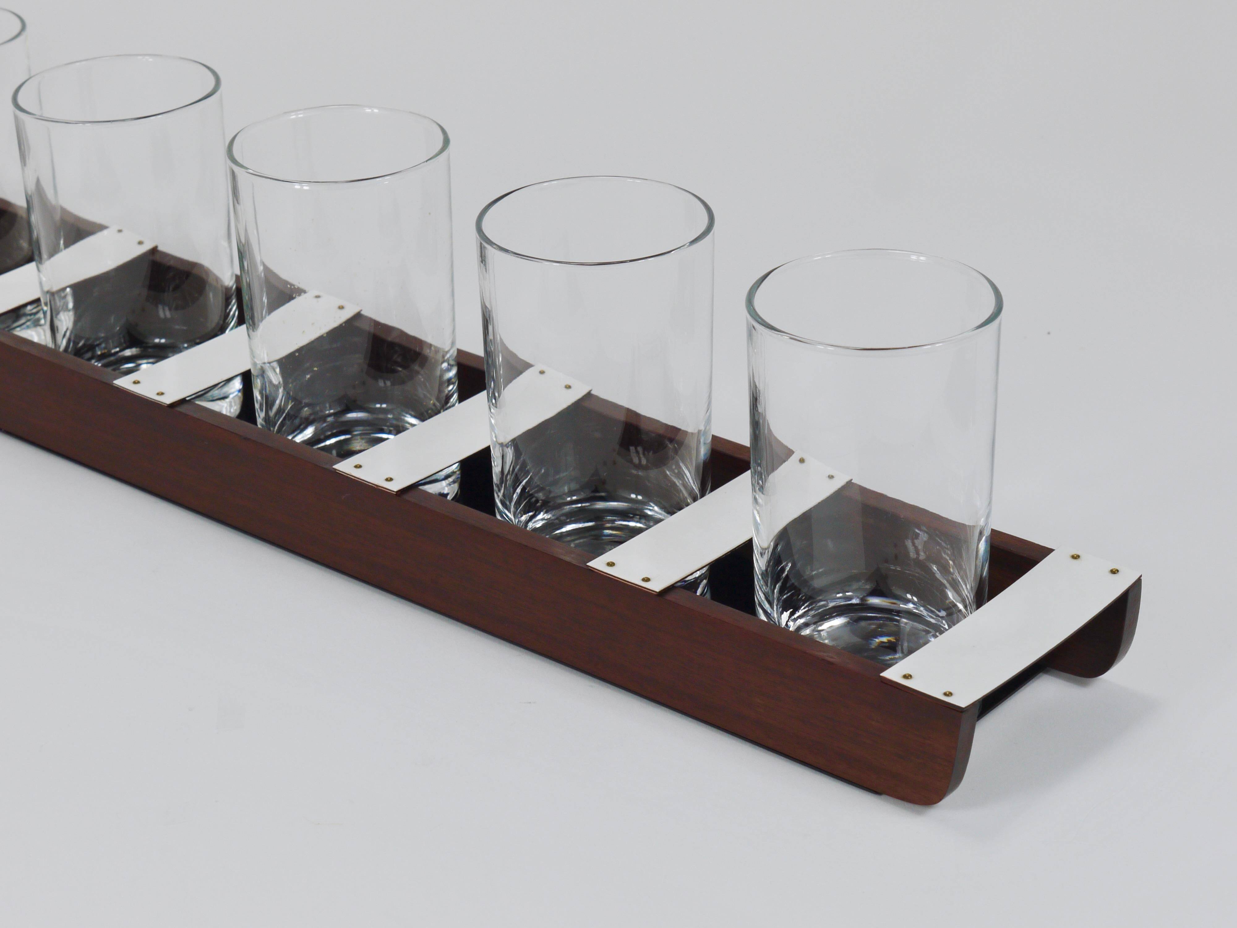 Drinking glass holder by Carl Auböck, made of wood, Austria, 1960s.