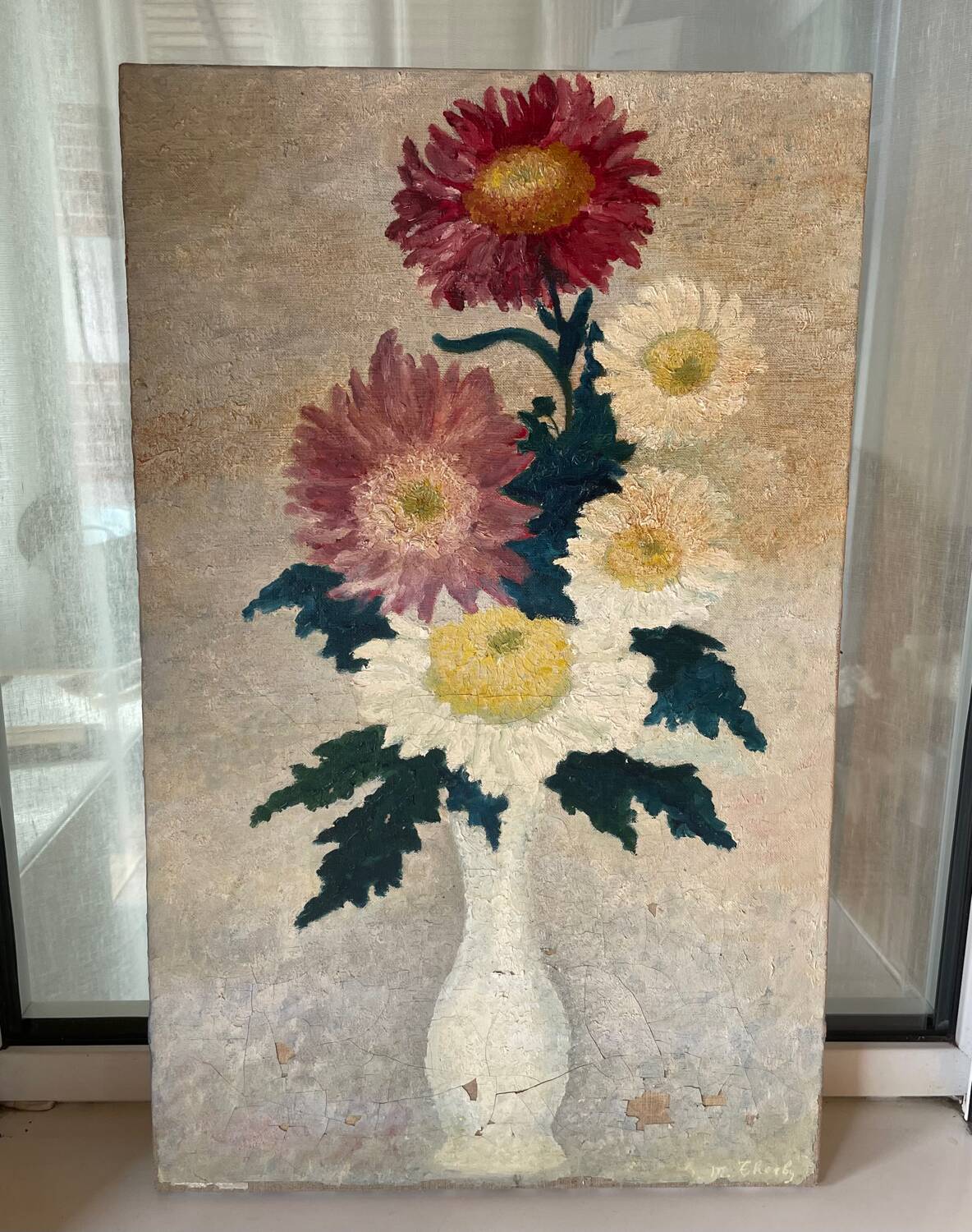 Oil painting flowers