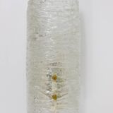 Pair of wall sconces by J.T. Kalmar, brass and textured glass, Austria, 1950s.