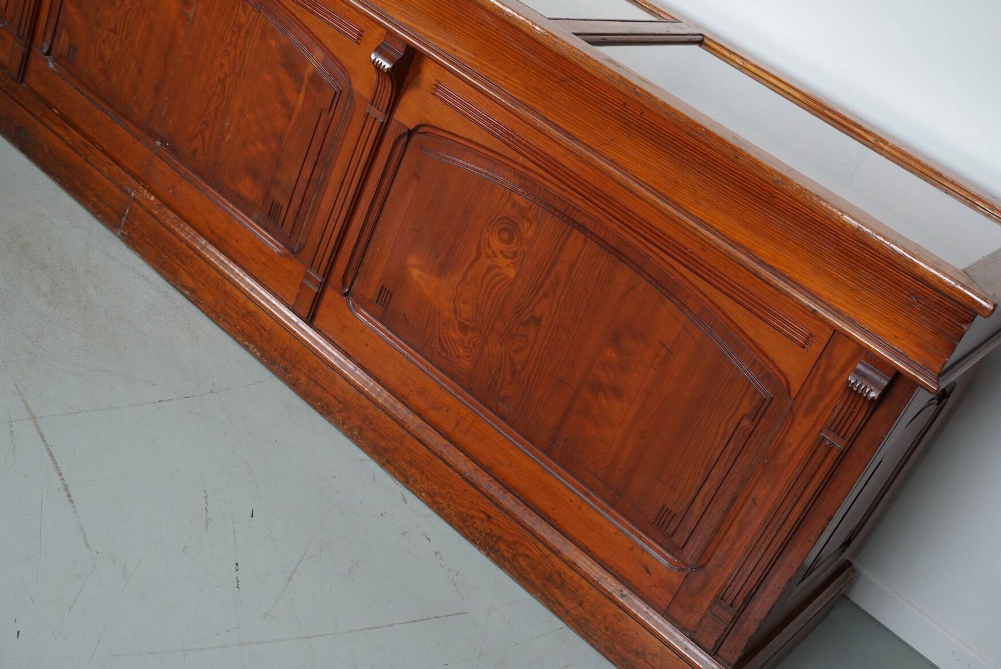 Large Pitch Pine Jewelry Counter/Cabinet, Paris, France, 1930s