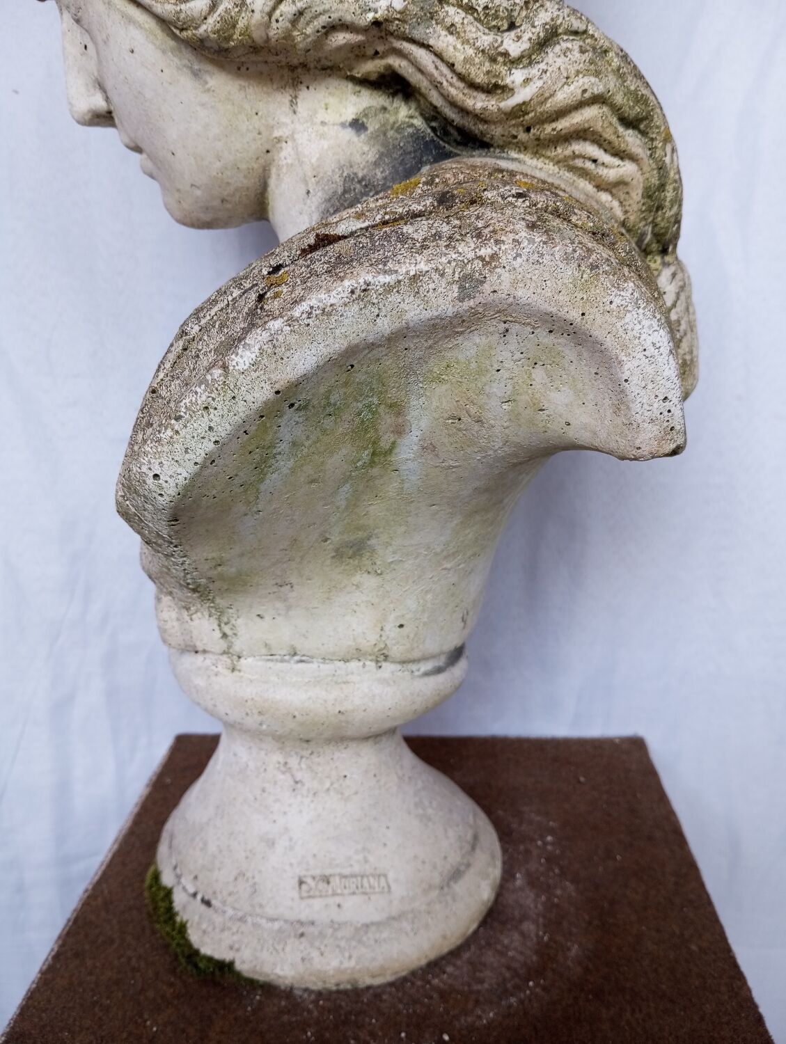 Bust of Minerva in reconstituted stone