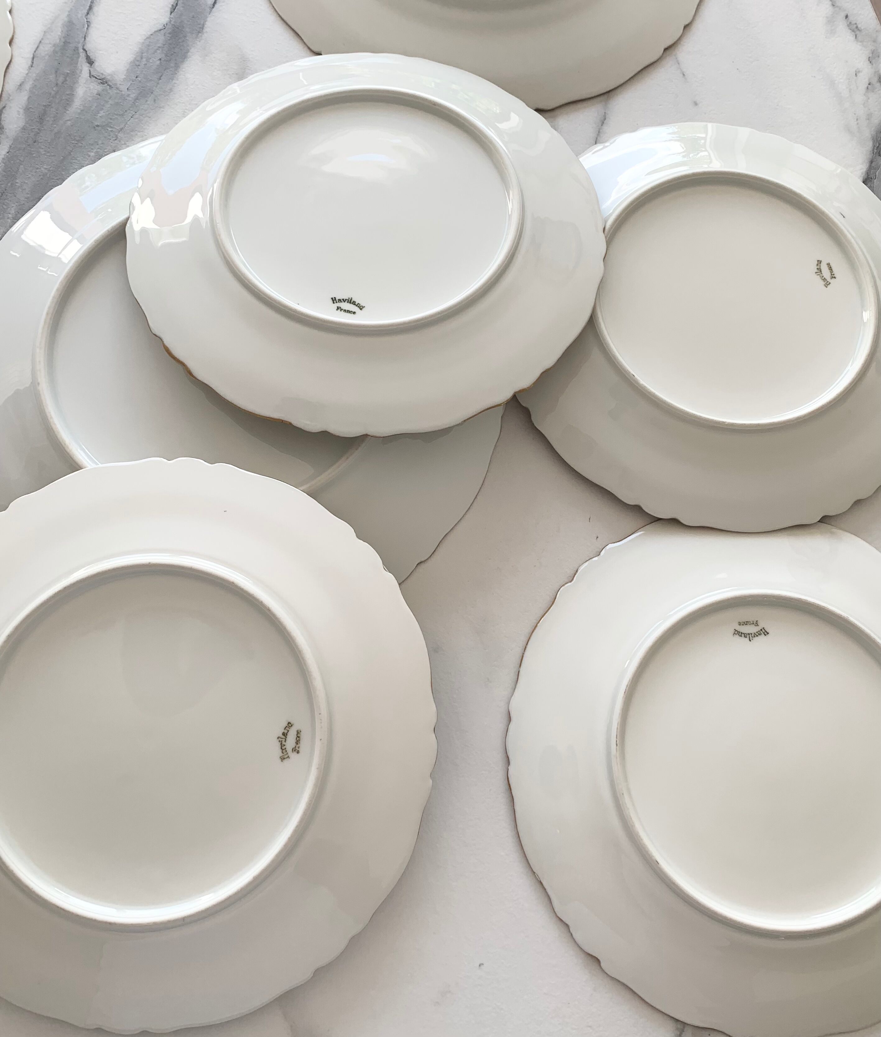 Lot de 20 assiettes anciennes  en porcelaine Haviland