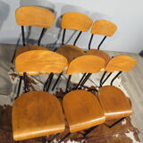 Set of 6 chairs 70's