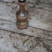 wooden lamp, vintage wooden lamp base, table lamp, living room lamp