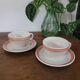 Set of 2 cups with saucers Luneville