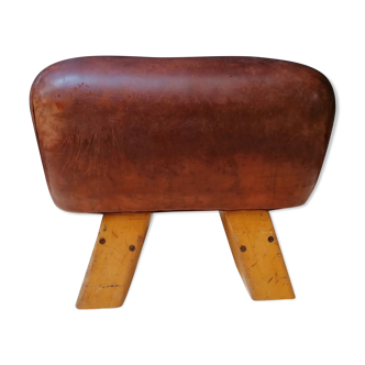 Foot rest, horse, Czechoslovakia, 1930s, pouf, stool, booster bench