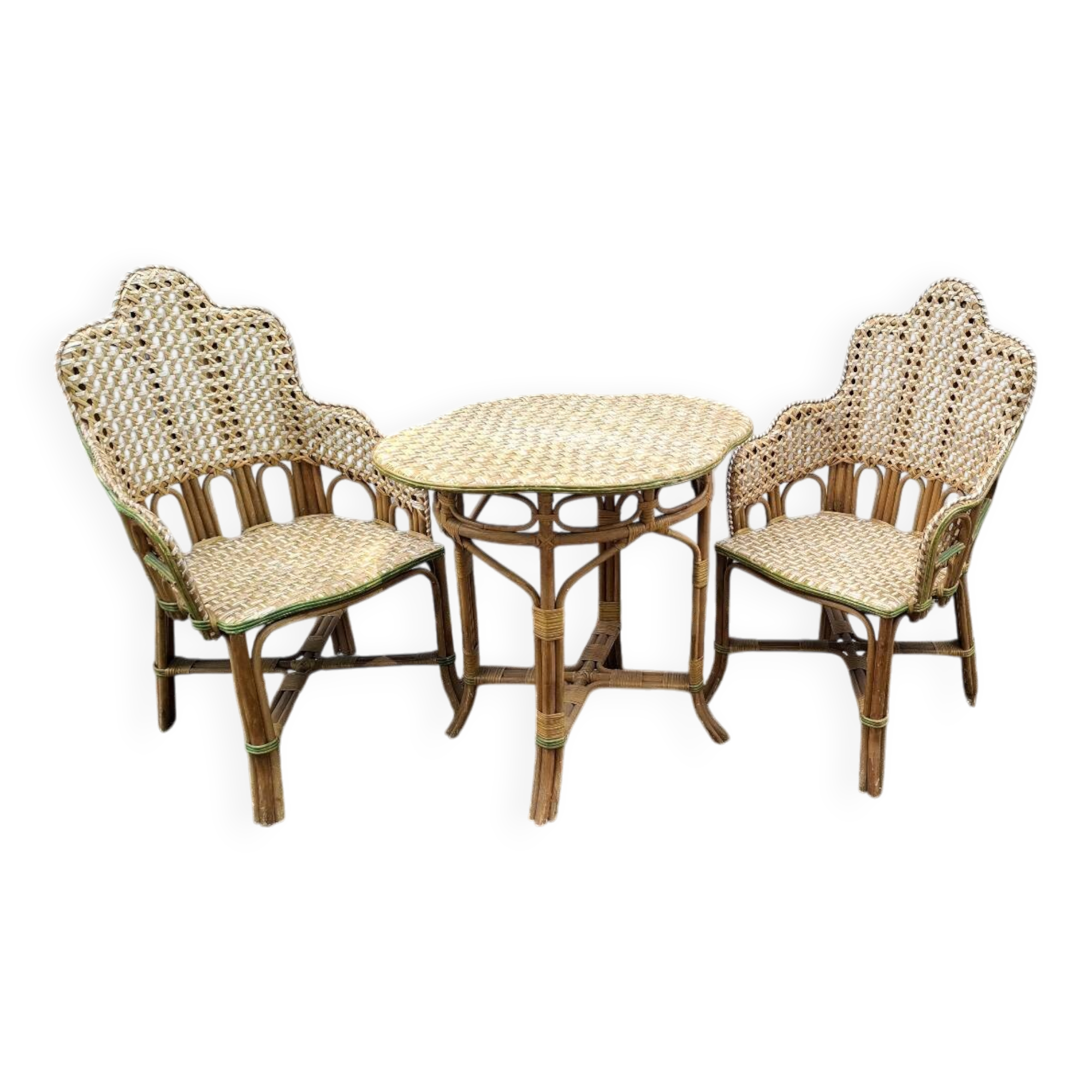 Vintage rattan lounge