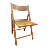 70s chair with rattan cane