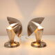 Lampes bauhaus de table chromées, années 1930