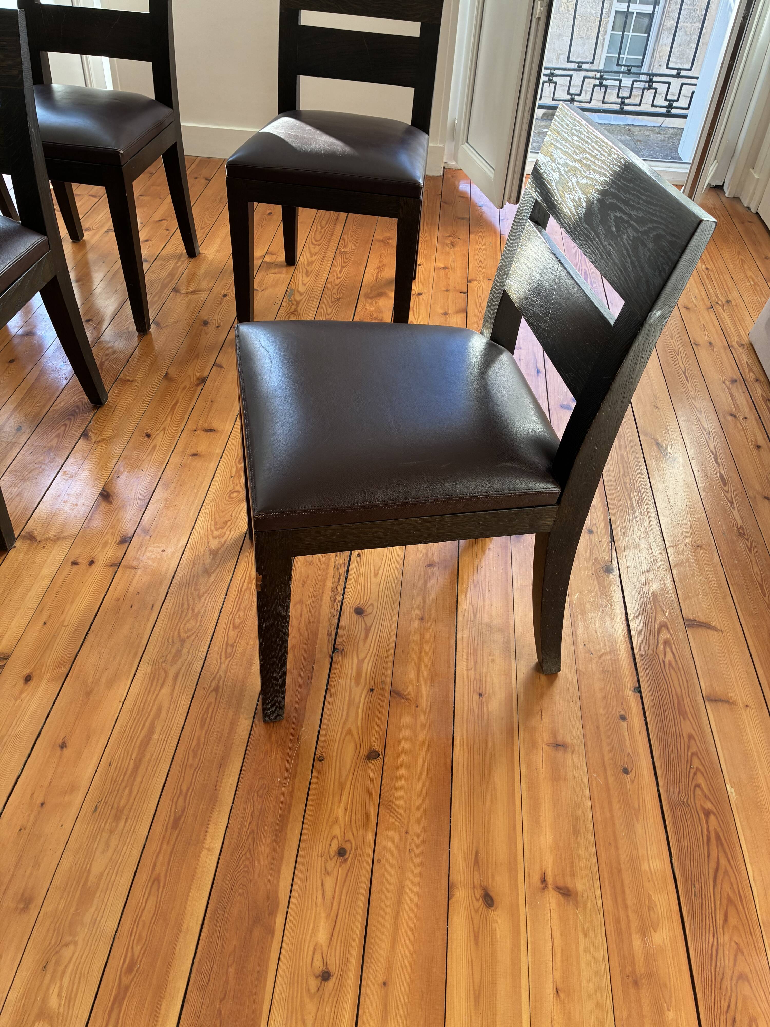 6 Christian Liaigre dining room armchairs