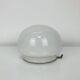 Vintage white opaline ball wall lamp, half sphere