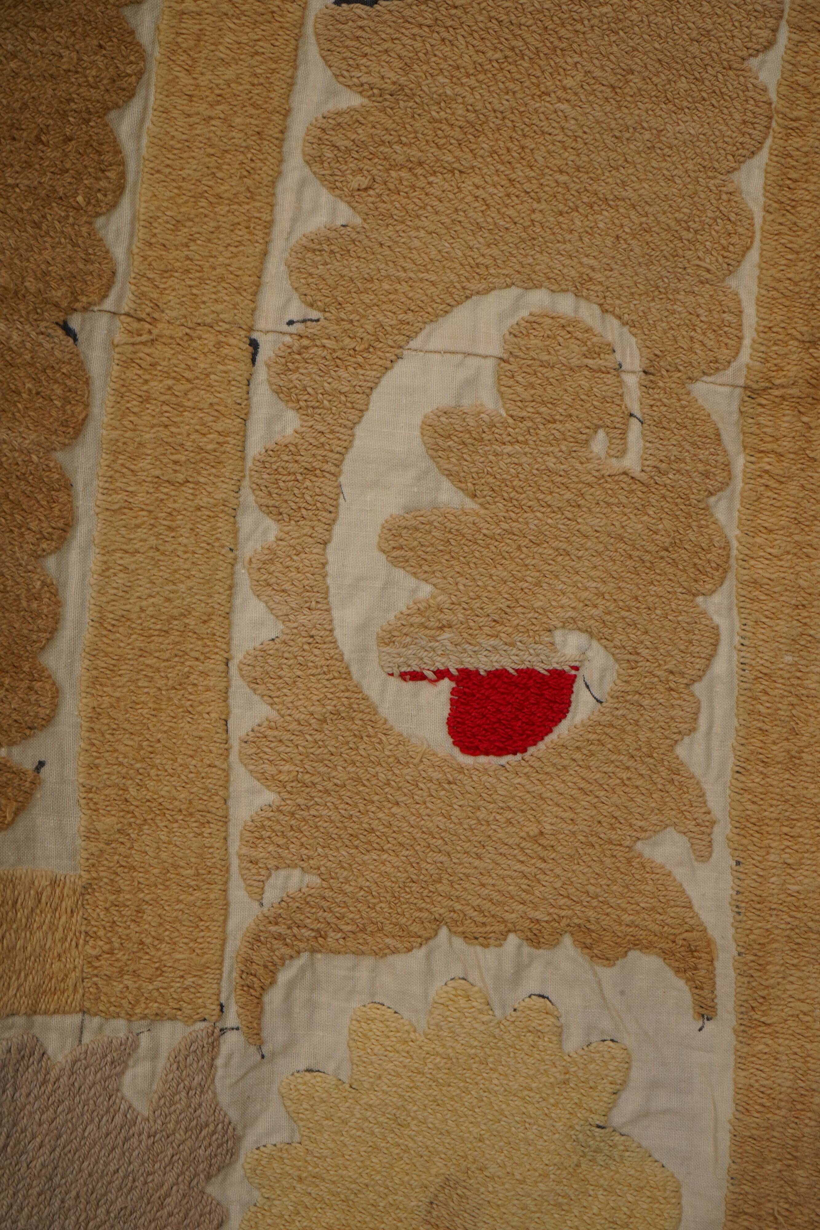 Vintage Turkish rug, hand-knotted, 129x146 cm.