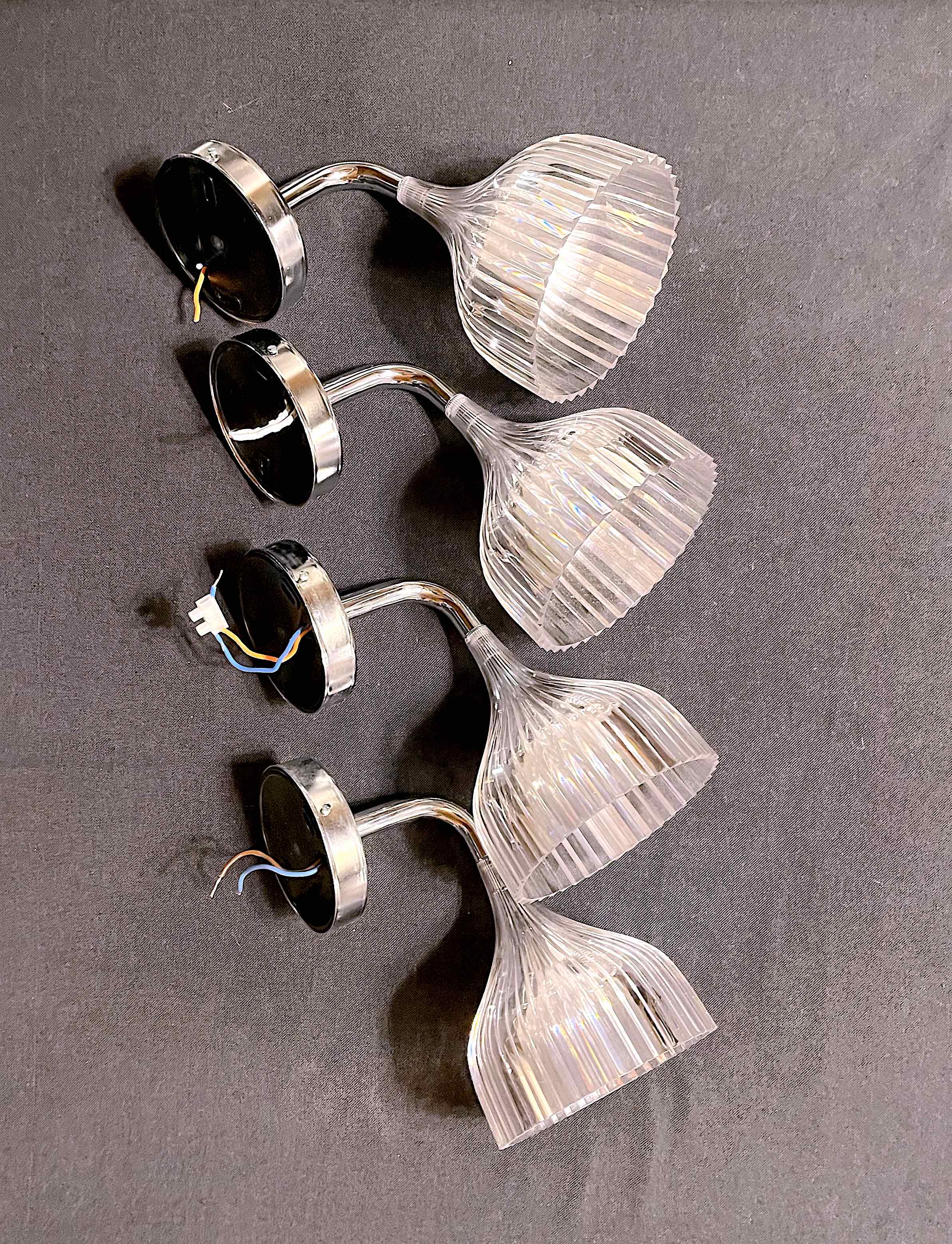 Kartell four metal crystal wall lamps