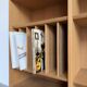 Vintage bookcase Hundevad oak vinyl