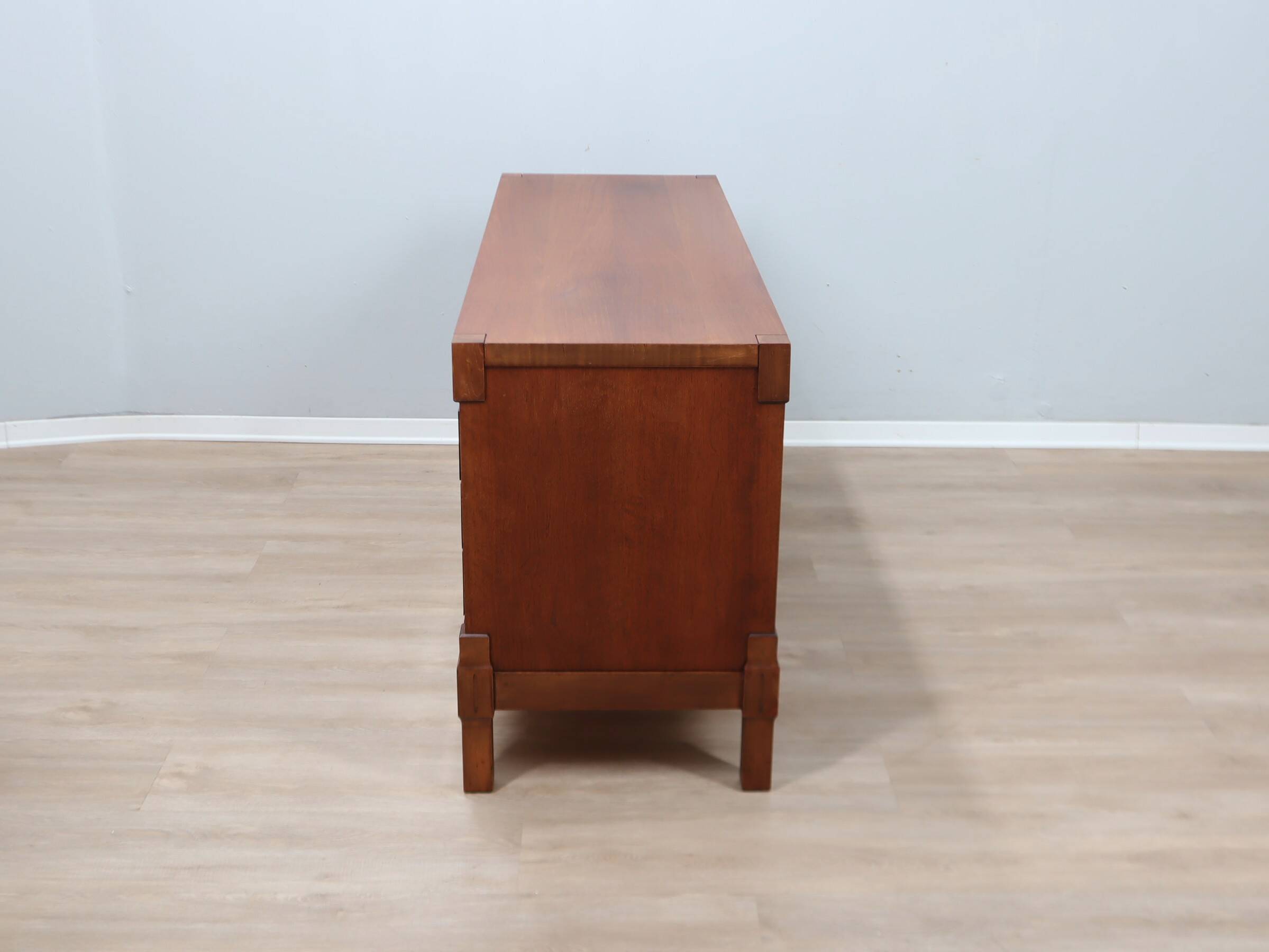 Italian Mid-Century Rationalist Walnut Multi-Drawer sideboard 1970s