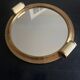 Art Deco mirror and brass tray