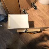 Series of 10 white laqué metal wall light 1960s