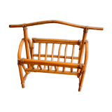 Vintage rattan magazine holder