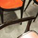 Table and 6 armchairs Baumann Diese, design Pagnon Pelhaître, Wenge color and red,